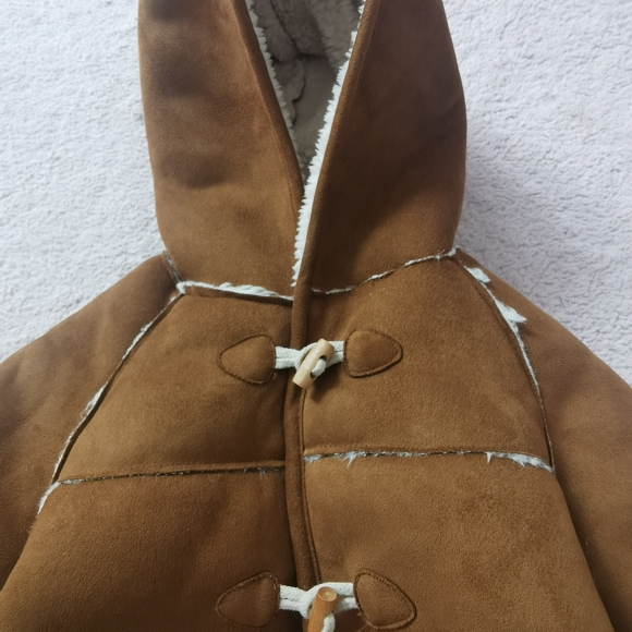 2/40 Zara Caramel Faux Shearling Coat - Picture 10 of 14